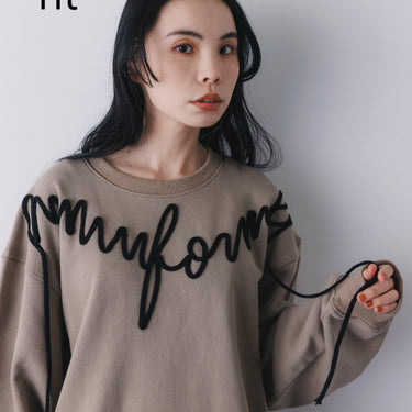 ★入荷済み★2026AW★nunuforme ヌヌフォルム ロープ刺繍 トレーナー Beige nt26-002-11