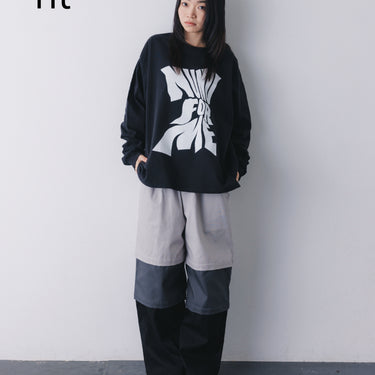 ★入荷済み★2026AW★nunuforme ヌヌフォルム ツイストロゴ  ロングスリーブT Black nt26-007-04