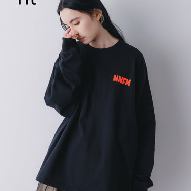 ★入荷済み★2026AW★nunuforme ヌヌフォルム トリコロール ロゴ  ロングスリーブT Black nt26-007-05