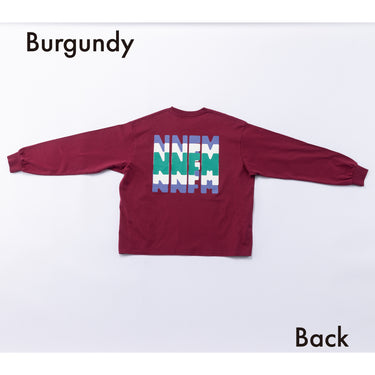 ★入荷済み★2026AW★nunuforme ヌヌフォルム トリコロール ロゴ  ロングスリーブT Burgundy nt26-007-05