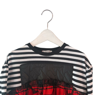 ★入荷済み★2025AW★frankygrow フランキーグロウ FORMED CHECK DOCKING DRESS BLACK-RED 25FWOP-274