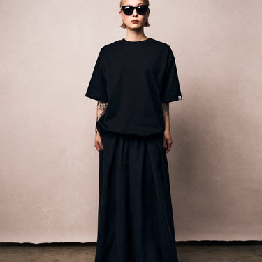 ★入荷済み★M53 BELTED SUPER WIDE PANTS (LINEN) BLACK MP-058A
