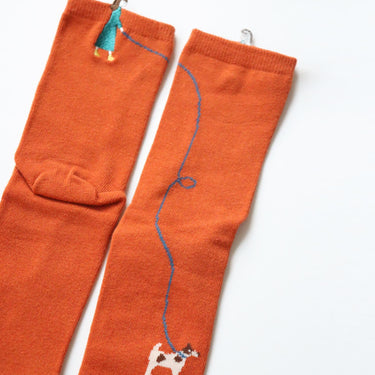 KIVISDOU キビスドウ 休日のひととき はみ出し刺繍 ショートソックス２Ｐ k31273