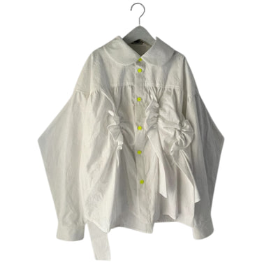 ★入荷済み★2026AW★frankygrow フランキーグロウ FULLY EMBROIDERED FRILL SHIRT WHITE ADULT 26FWSH-094