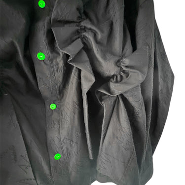 ★入荷済み★2026AW★frankygrow フランキーグロウ FULLY EMBROIDERED FRILL SHIRT BLACK ADULT 26FWSH-094