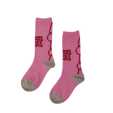 ★入荷済み★2026AW★frankygrow フランキーグロウ CONVEY THE WORDS SOCKS PINK 26FWSK-034